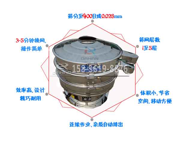 圓形不鏽鋼振動篩分機特點
